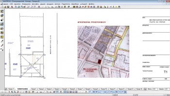 Insertion of urban plan in site drawing.