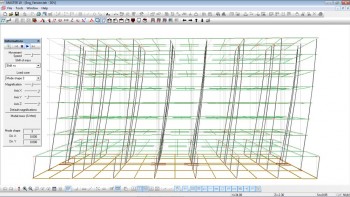 3 dimensional wired frame view (3DV) of the structural model