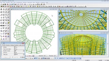 Generation of structural models in both the horizontal and vertical plane, by using the “Move” command of the “Edit” tool.