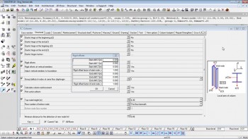 Each member has its own properties. They are modified through the various tabs in the properties windows