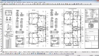 Structural drawings of a concrete structure