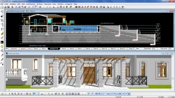 Automated 2d sections and 3d representations from the same model (architects: Α. and L. Mantzourani).