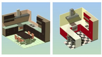 Selected kitchen solutions that can be scaled to fit your study.