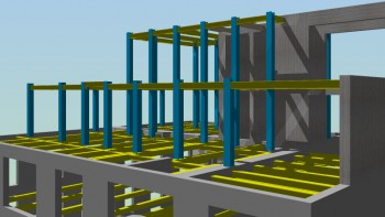 Composite steel and concrete building