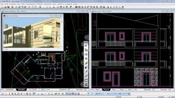 floor plans, elevations and 3d views from the same model.