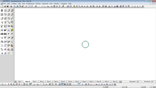 Generation of structural models in both the horizontal and vertical plane by using the commands of the «Edit» tool.